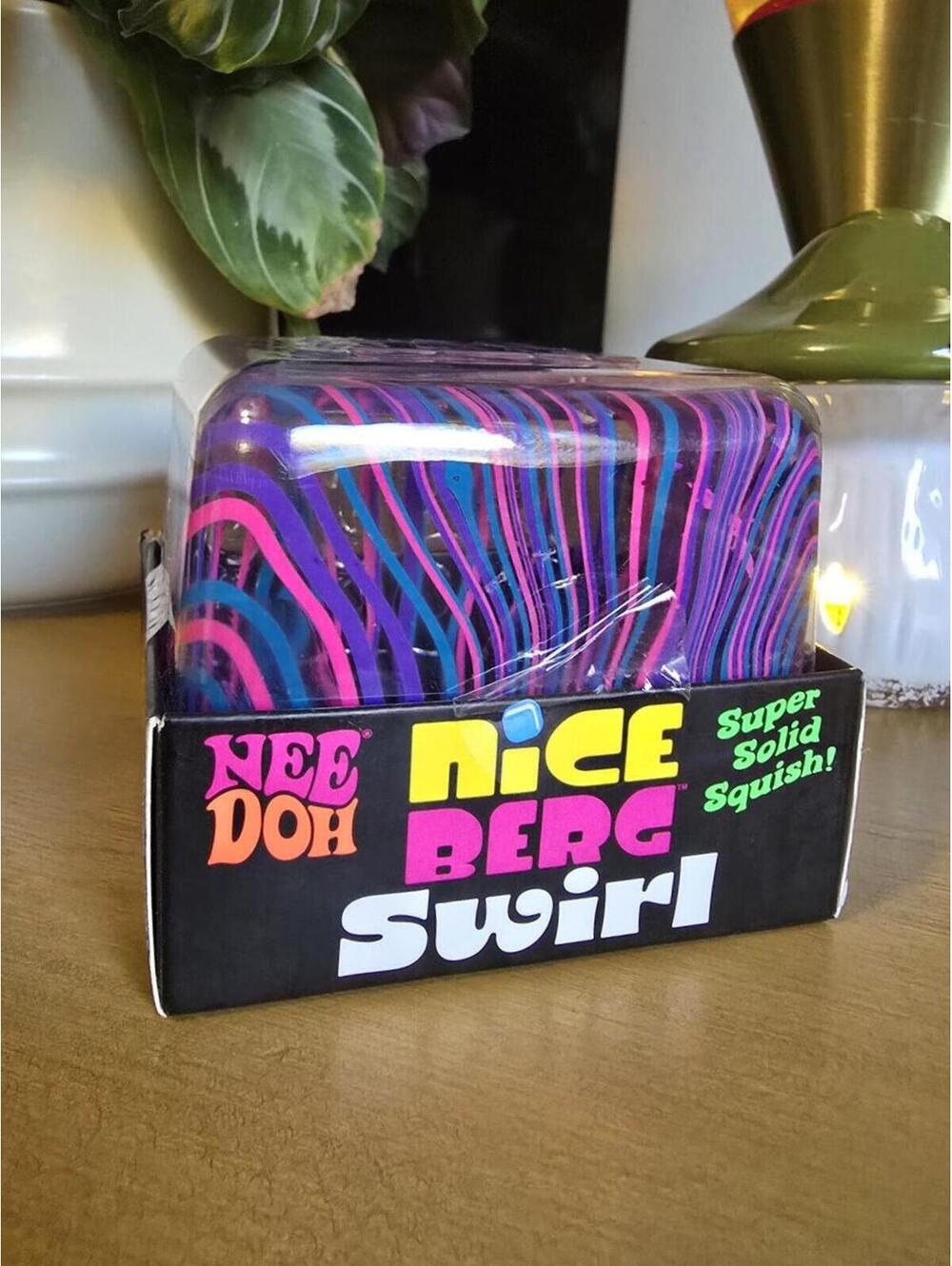 NIB NeeDoh Nice Berg Swirl - Blue and Pink